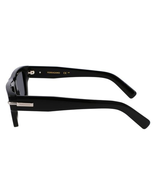 Ferragamo Black Sf2034S 001 Sunglasses Acetate Squared Normal for men