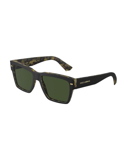 Dolce & Gabbana Green Dg4431 340471 Sunglasses Acetate Squared Normal for men