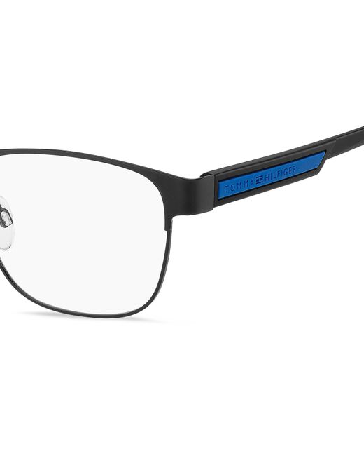 Tommy Hilfiger Black Th 2090 Dl5 Optical Frames Steel Squared for men