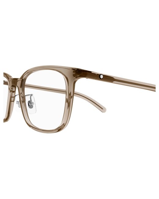 Montblanc Black Mb0418Oj 004 Optical Frames Transparent Squared for men