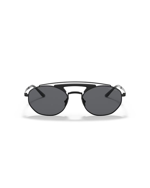 Giorgio Armani Black Ar6116 300187 Sunglasses Metal Round for men