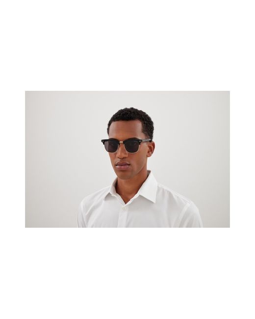 Montblanc Black Mb0382S 001 Sunglasses Acetate Squared for men