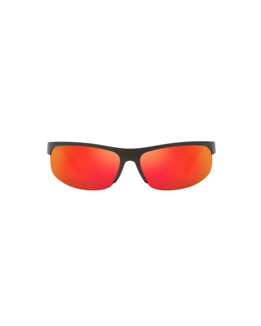Miu Miu Black Mu A02S 17Y5M0 Sunglasses Injected Round Mirrored