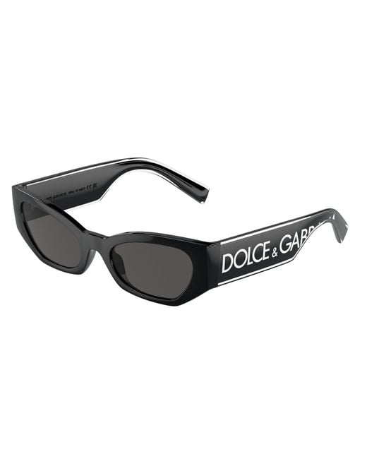 Dolce & Gabbana Black Dg6186 501/87 Sunglasses Injected Cat Eye Normal