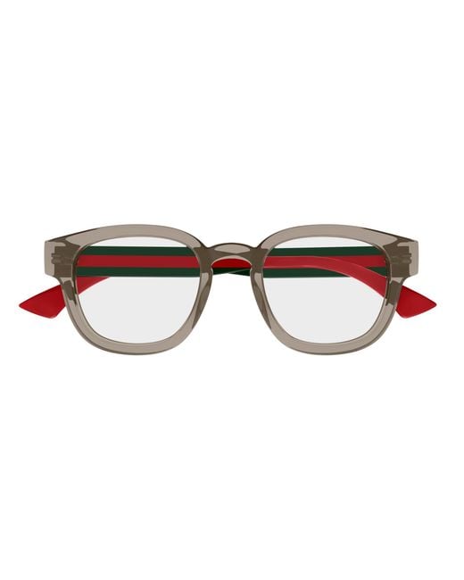 Gucci Black Gg1992O 007 Optical Frames Acetate Transparent Round for men