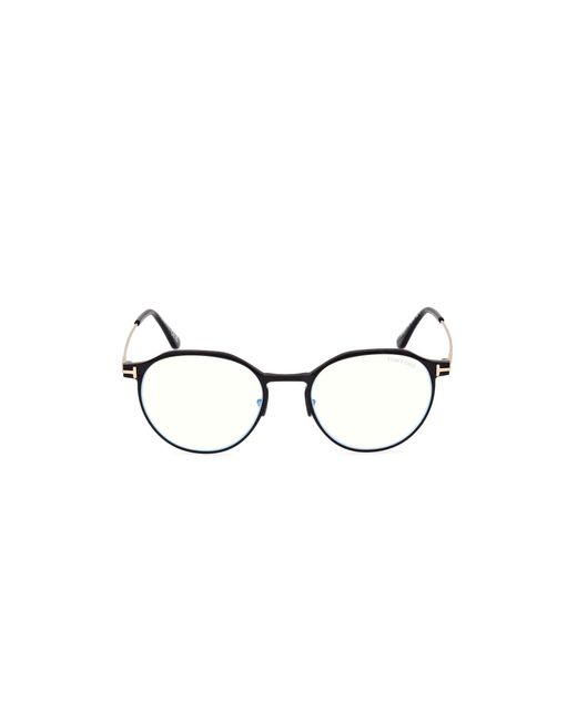 Tom Ford Black Ft5866-B 002 Optical Frames Metal Round Normal for men