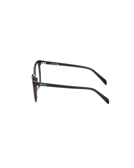 Emilio Pucci Black Ep5249 001 Optical Frames Acetate Cat Eye Normal