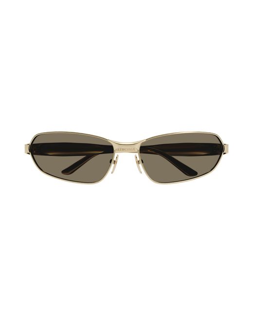 Balenciaga Black Bb0355S 002 Sunglasses Metal Squared