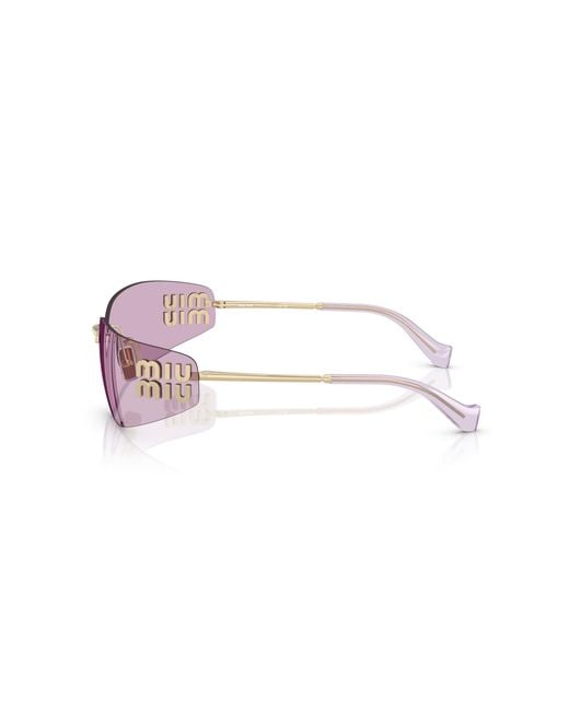 Miu Miu Black Mu A51S Zvn90O Sunglasses Metal Squared Normal