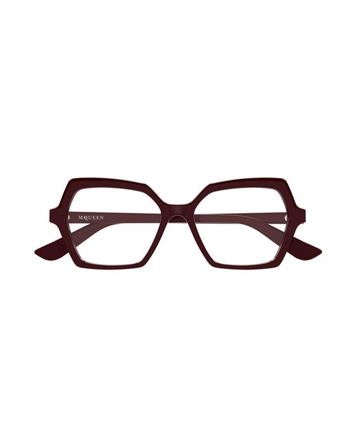 McQueen Black Am0537O 004 Optical Frames Acetate Transparent Geometric