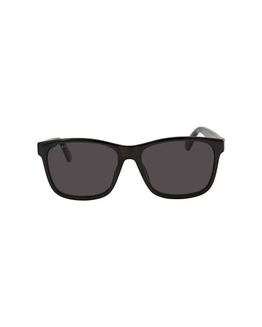 Gucci Black Gg0746S 001 Sunglasses Injected Squared Normal for men