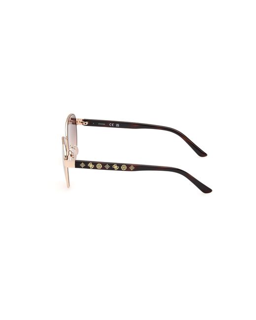 Guess Black Gu00101 32F Sunglasses Metal Round Normal