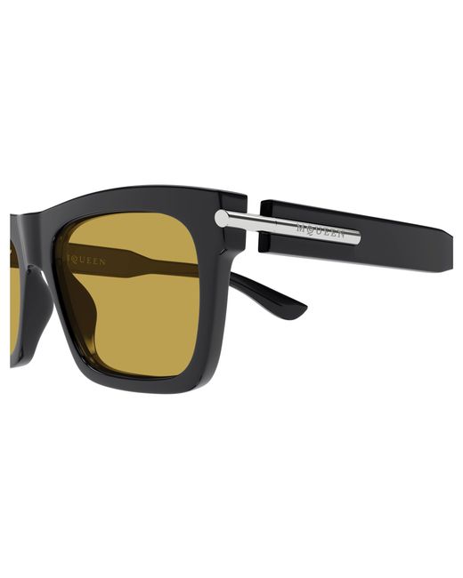 McQueen Black Am0495S 003 Sunglasses Acetate Squared for men
