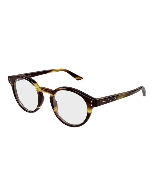 Gucci Black Gg2133O 002 Optical Frames Acetate Transparent Round for men