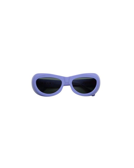 Marni Blue Ldl Field Of Rushes Lilac Sunglasses Acetate Geometric Normal