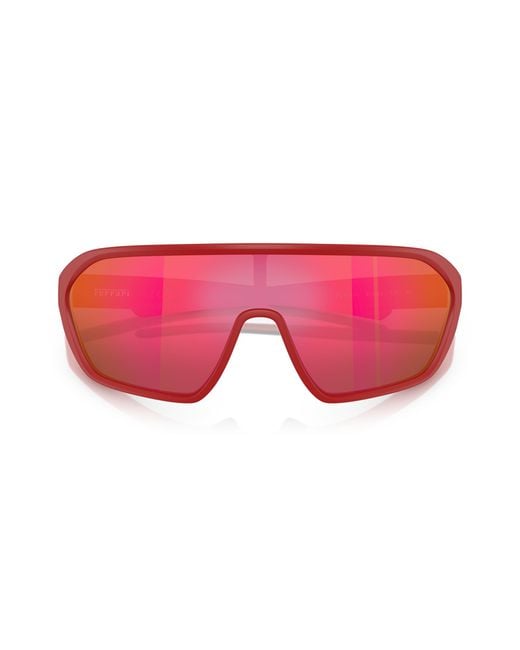 FERRARI SCUDERIA Black Fz6011U 514/6Q Sunglasses Injected Pillow Mirrored for men