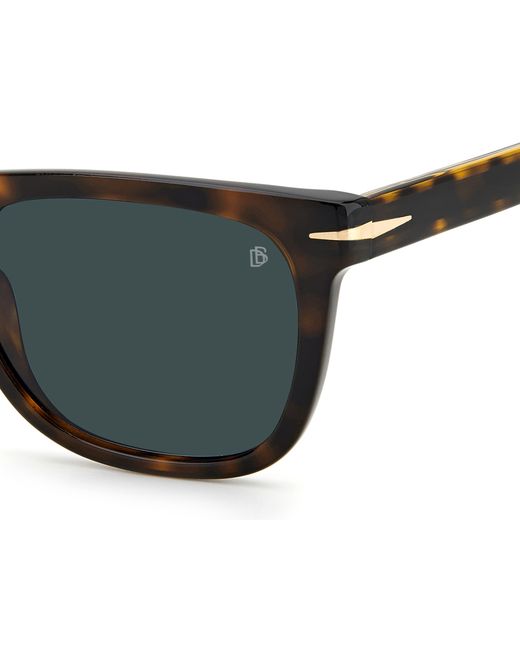 David Beckham Black Db 7077/S 086/Ku Sunglasses Acetate Squared for men