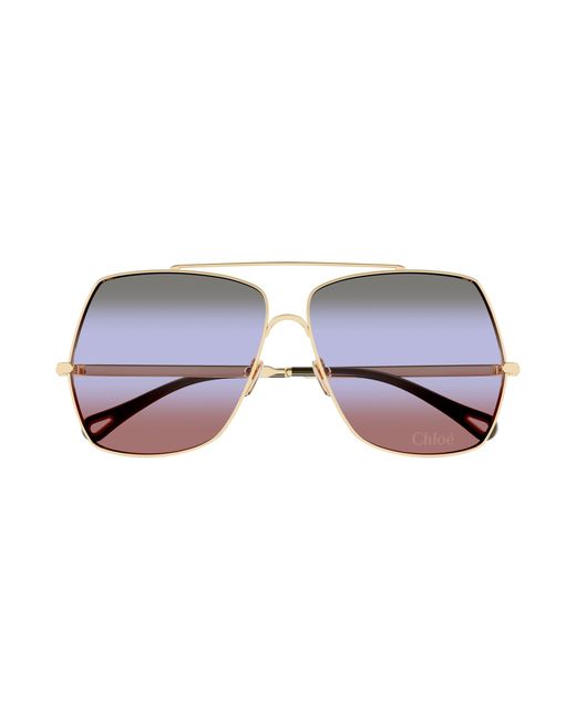 Chloé Black Ch0278S 007 Sunglasses Metal Squared