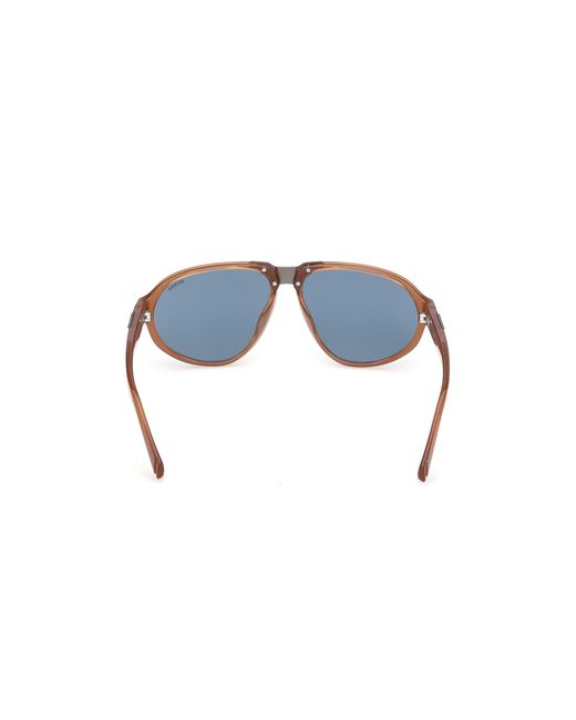 Guess Blue Gu00303 42V Sunglasses Injected Pilot Normal for men