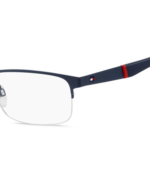 Tommy Hilfiger Black Th 2083 Fll Optical Frames Steel Squared for men