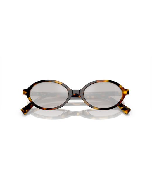 Miu Miu Black Mu 04Zs Vau07F Sunglasses Acetate Round Mirrored