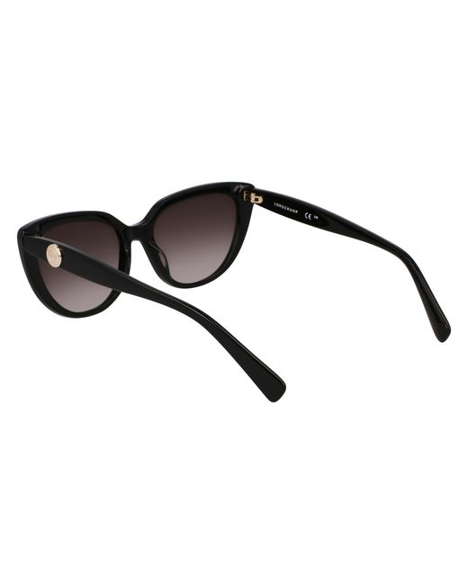 Longchamp Black 001 Sunglasses Acetate Cat Eye Normal