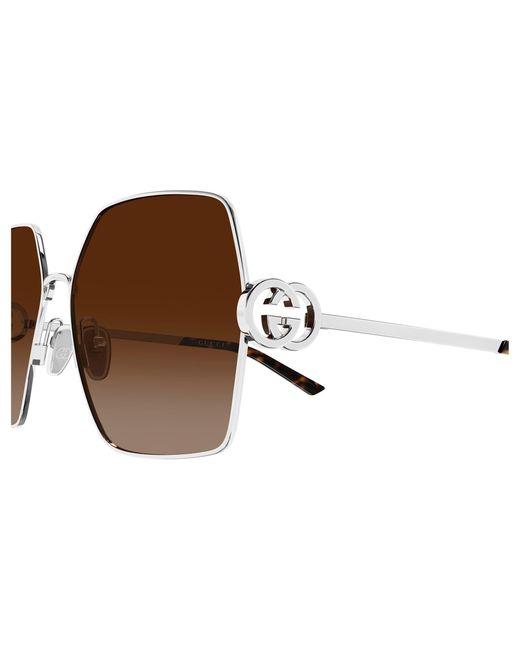 Gucci Black Gg2163S 003 Sunglasses Metal Squared