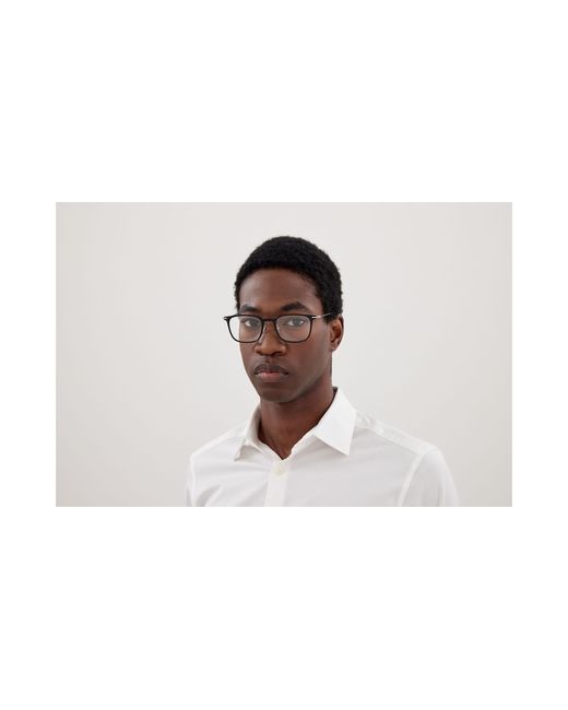 Montblanc Black Mb0100O 010 Optical Frames Injected Transparent Squared for men