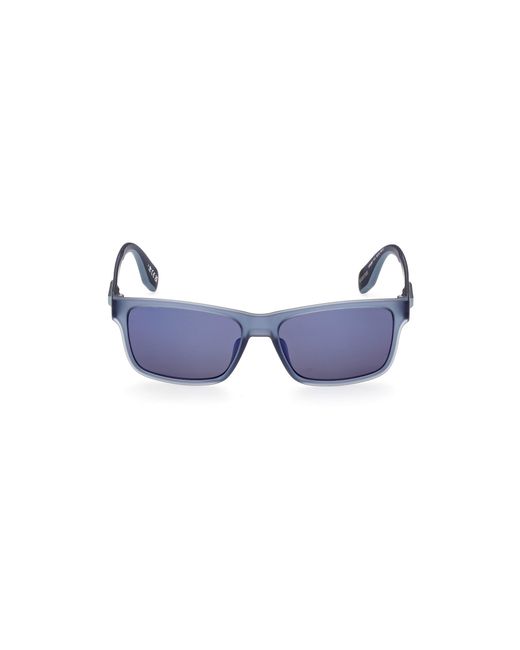 Adidas Black Or0067 91X Sunglasses Injected Squared Normal Mirror for men