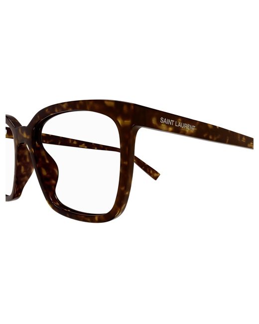 Saint Laurent Black Sl 672 002 Optical Frames Acetate Transparent Squared for men