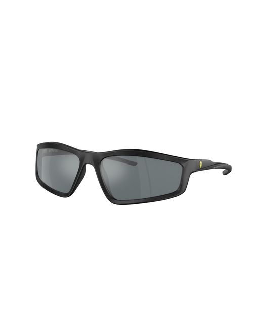 FERRARI SCUDERIA Black Fz6007U 504/6G Sunglasses Injected Geometric Mirrored Mirror for men