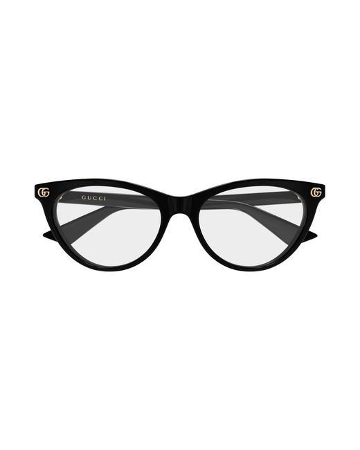 Gucci Black Gg2112O 001 Optical Frames Acetate Transparent Cat Eye