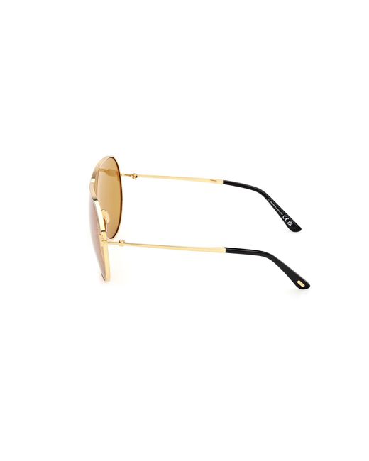 Tom Ford Black Ft1158 Keating 30E Sunglasses Metal Pilot Normal