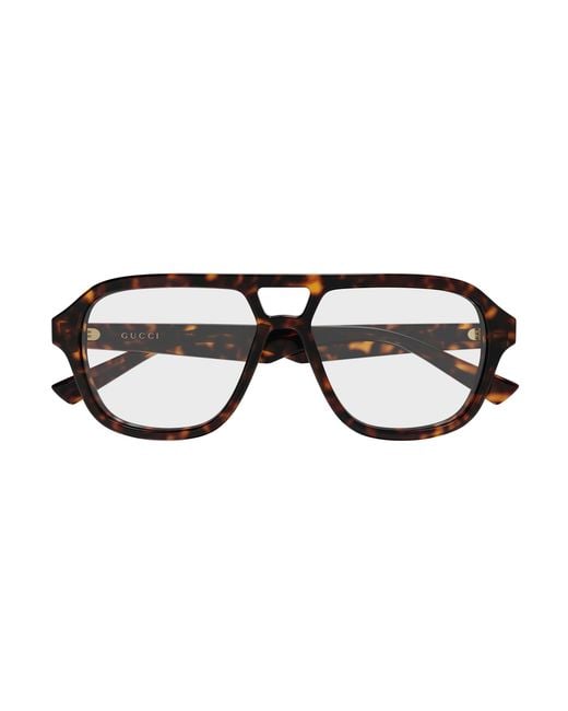 Gucci Black Gg2183O 002 Optical Frames Acetate Transparent Round for men