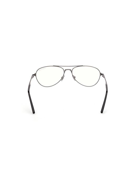 Tom Ford Black Ft6128-B 008 Optical Frames Metal Pilot Normal for men