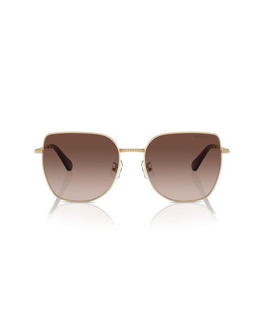 Swarovski Black Sk7021D 400213 Sunglasses Metal Geometric Normal Shaded