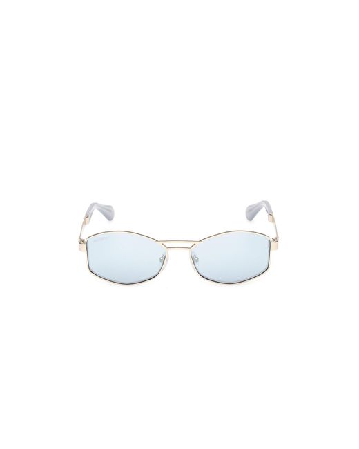 MAX&Co. Black Mo0139 32X Sunglasses Metal Geometric Normal