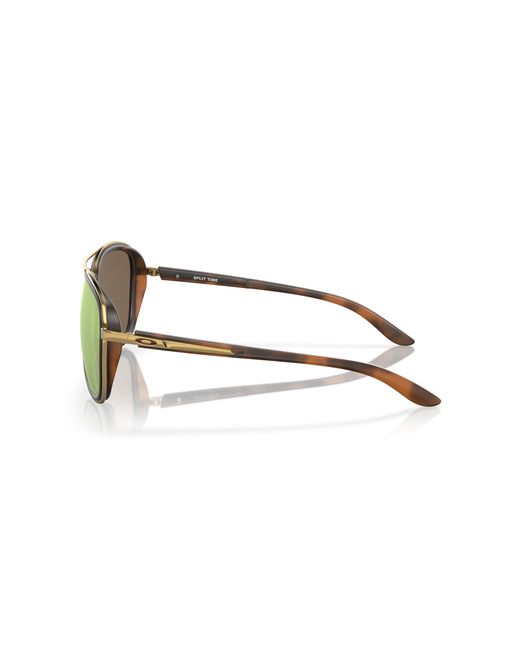 Oakley Black Oo4129 Split Time 412914 Sunglasses Metal Round Polarized Prizm
