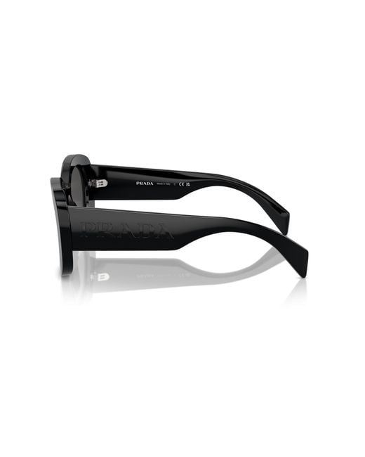 Prada Black Pr A13S 1Ab5S0 Sunglasses Acetate Round Normal
