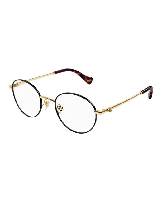Gucci Black Gg1472Oj 002 Optical Frames Metal Transparent Round