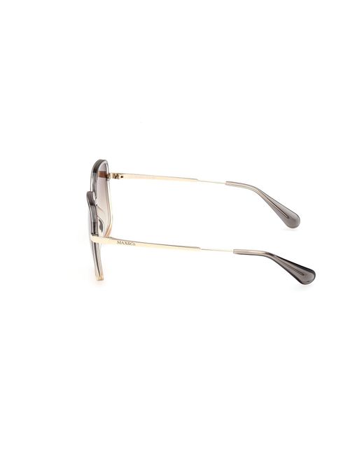 MAX&Co. Black Mo0083 20F Sunglasses Injected Squared Normal Shaded