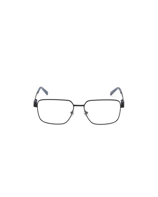 Timberland Black Tb50068 002 Optical Frames Metal Squared Normal for men