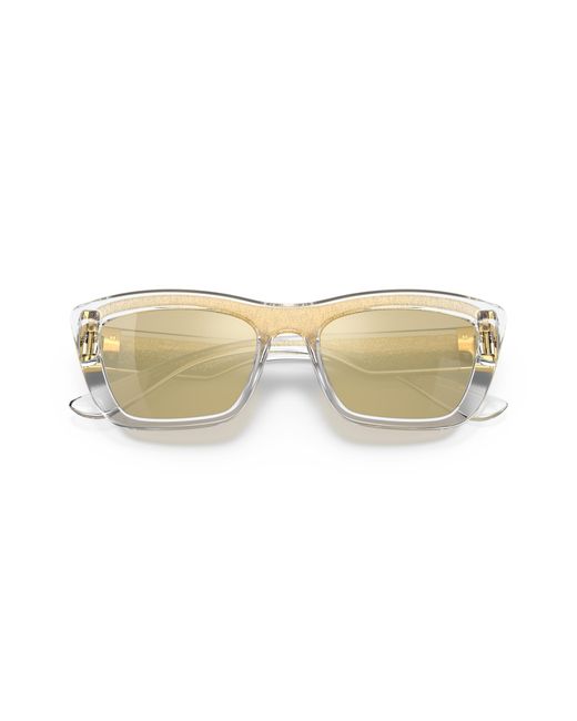 Dolce & Gabbana Black Dg6171 3352V9 Sunglasses Plastic Cat Eye Mirrored