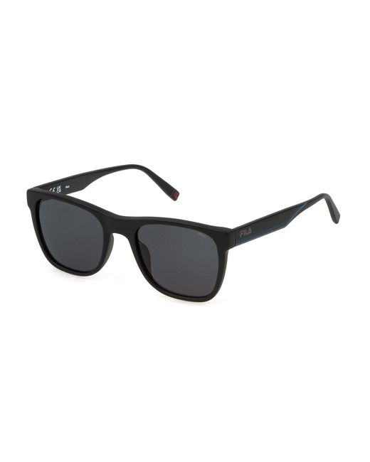 Fila Black Sfi727 703 Sunglasses Acetate Smoke Squared Normal for men