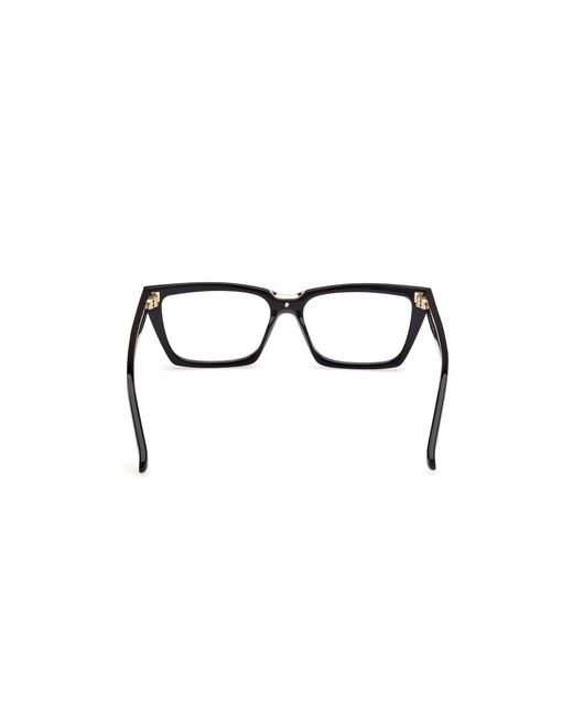 Max Mara Black Mm5180 001 Optical Frames Acetate Squared Normal