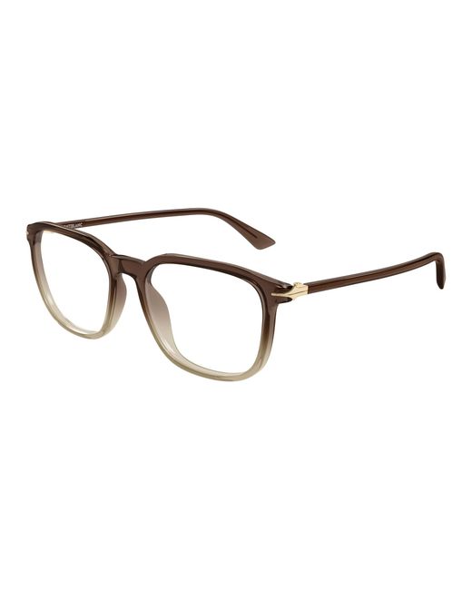Montblanc Black Mb0438O 005 Optical Frames Acetate Transparent Squared for men