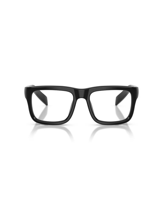 Prada Black Pr D02V 25J1O1 Optical Frames Acetate Transparent Squared Normal for men
