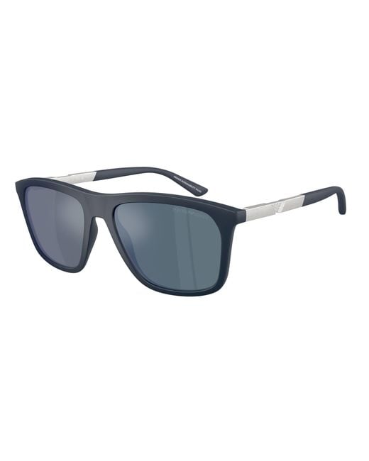 Emporio Armani Black Ea4237 618925 Sunglasses Injected Grigio Squared Normal for men