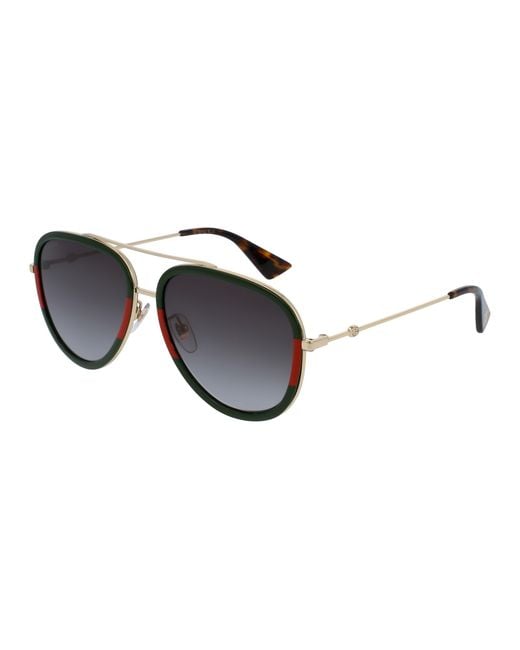 Gucci Black Gg0062S 003 Sunglasses Metal Pilot Normal