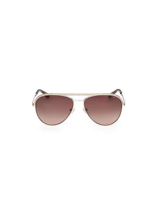 Guess Black Gu00271 32F Sunglasses Metal Pilot Normal